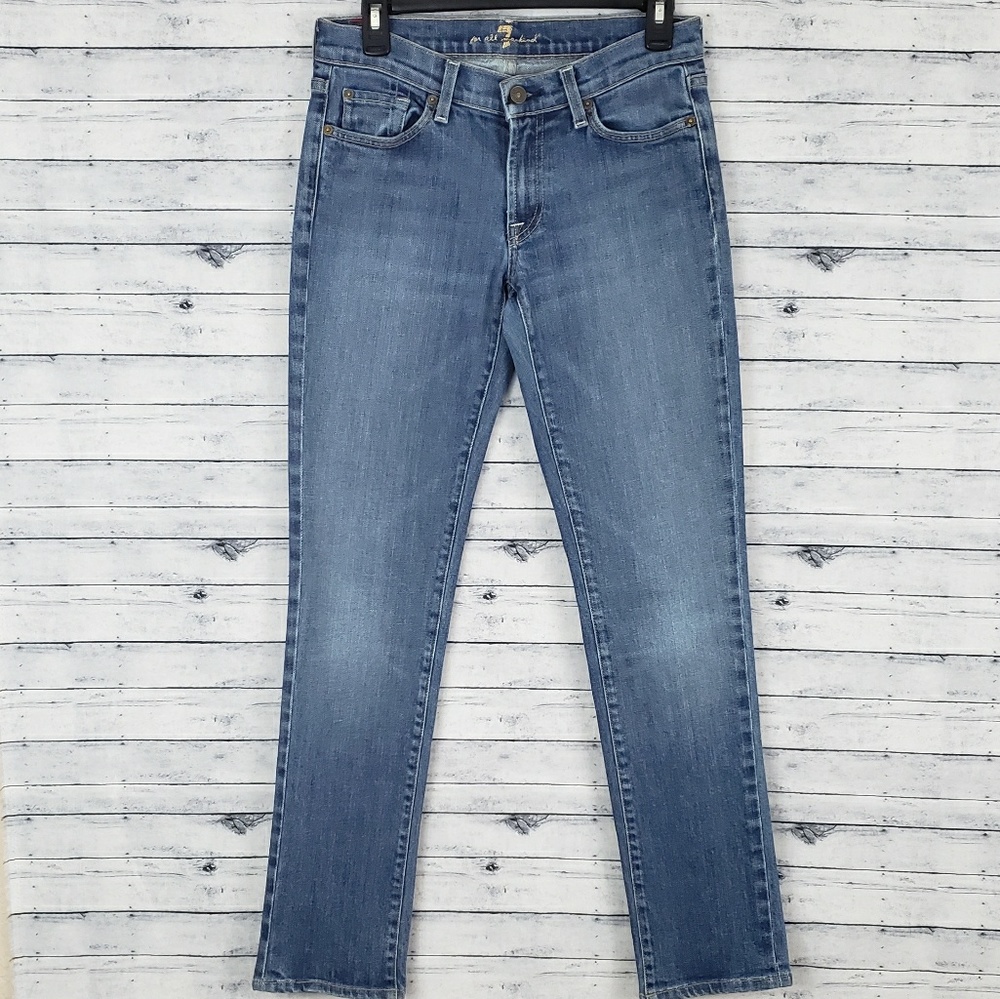 7 For All Mankind Roxy Medium Wash Straight Jeans